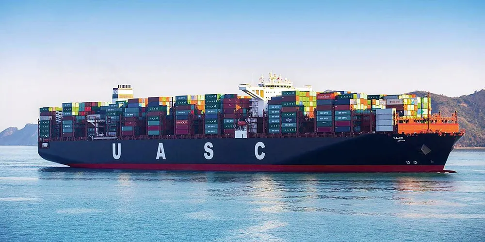 The Brussels Express, pictured under its former name Sajir, is back in the busy Asia-Europe trades.