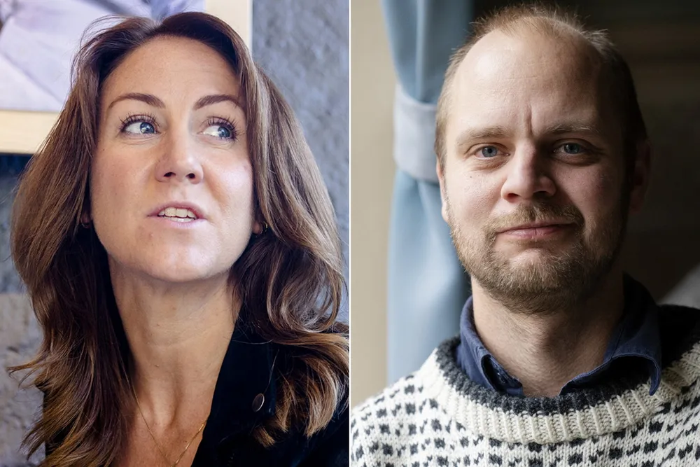 Ap-nestleder Tonje Brenna og Rødts Mímir Kristjánsson.