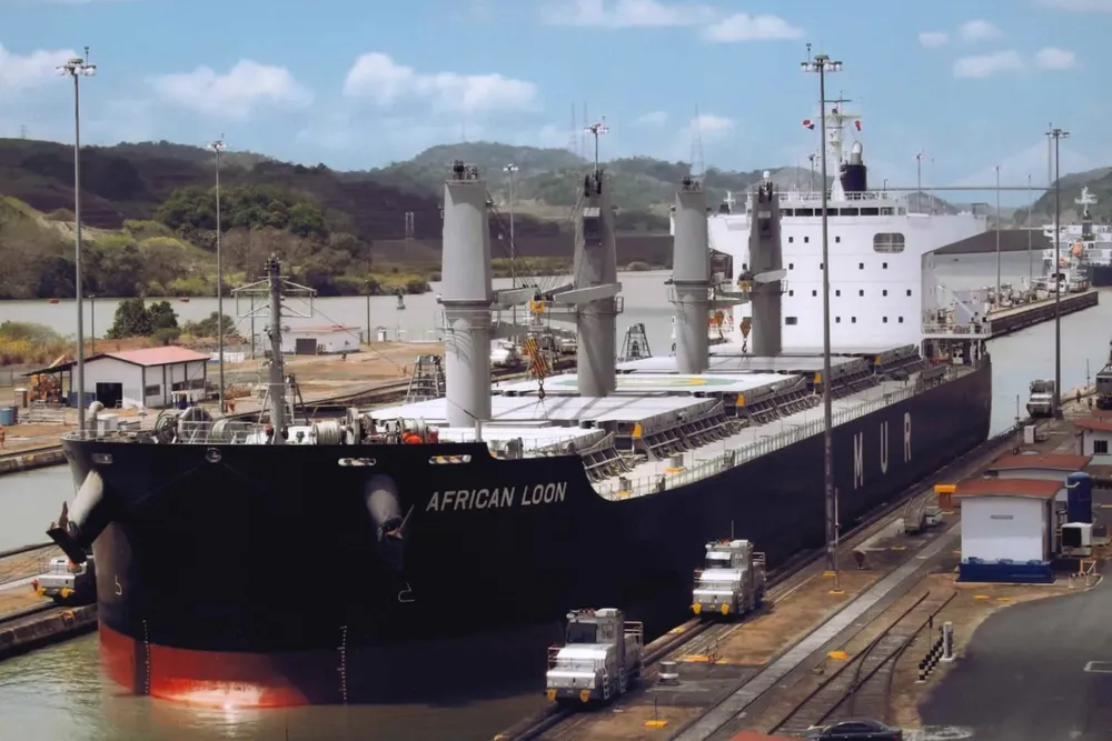 The 61,300-dwt African Loon (built 2016) is one of the six ultramax bulkers owned by Shinomiya Tanker.
