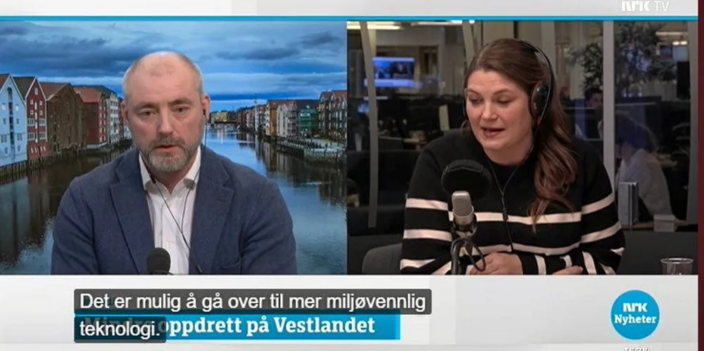 Skjermdump fra Dagsnytt 18-sendingen torsdag.