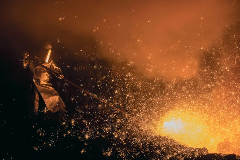 Captured: Project would capture and store carbon dioxide from steelmaking blast furnaces in empty North Sea gas fields