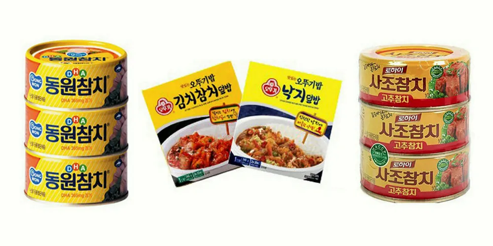 Octopus and tuna products certified under the K-Fish brand.