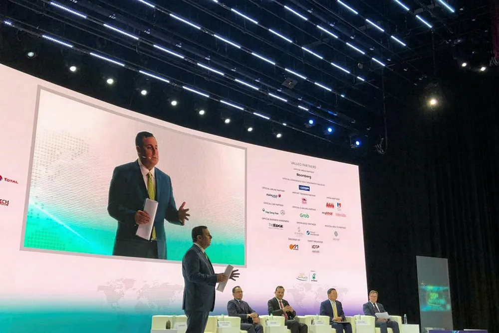 Russell Hardy (far right): Vitol CEO, at AOGC in Kuala Lumpur