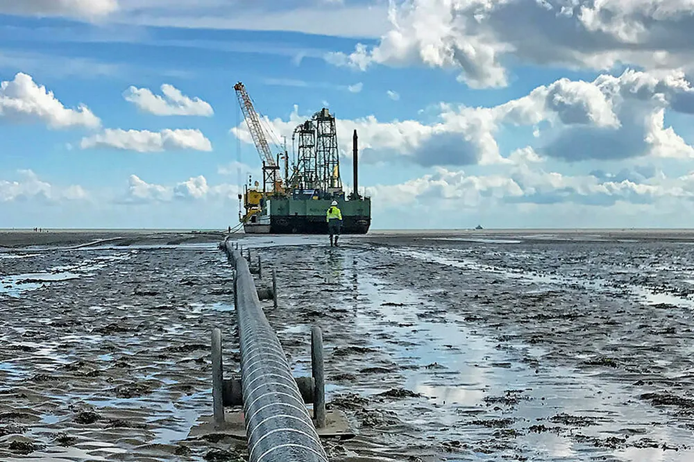 Green cables: the Shetland link would require a high-voltage DC cable to be laid, similar to this one