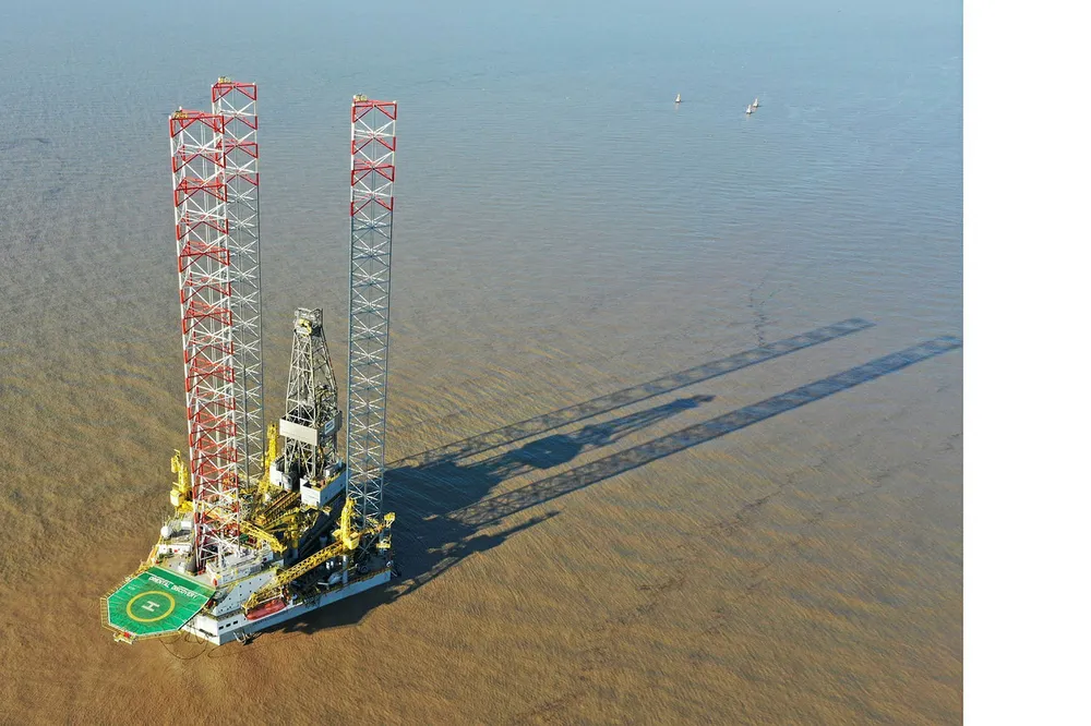 Charter deal: the jack-up Oriental Discovery, built by SWS, is en route to the South China Sea for a two-well campaign