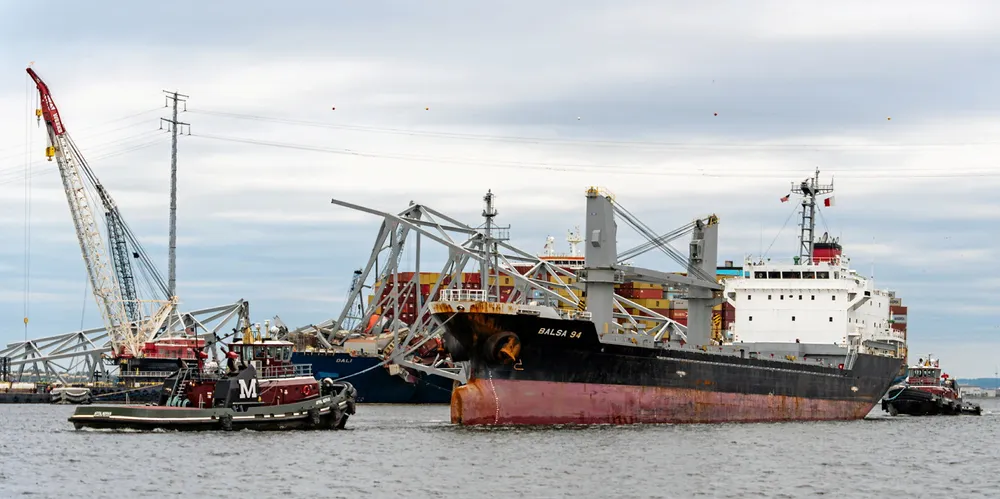 The 7,732-dwt Balsa 94 (built 2019) was the first ship able to sail past the Dali and the collapsed Francis Scott Key Bridge on Thursday.