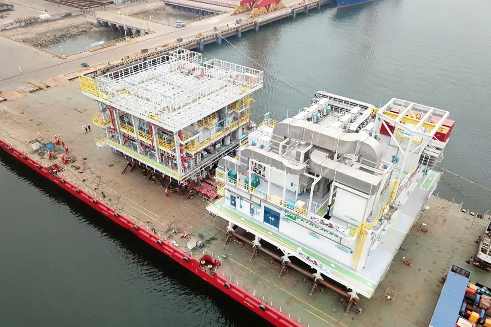 Delivered: topsides intended for the Brazil-bound FPSO