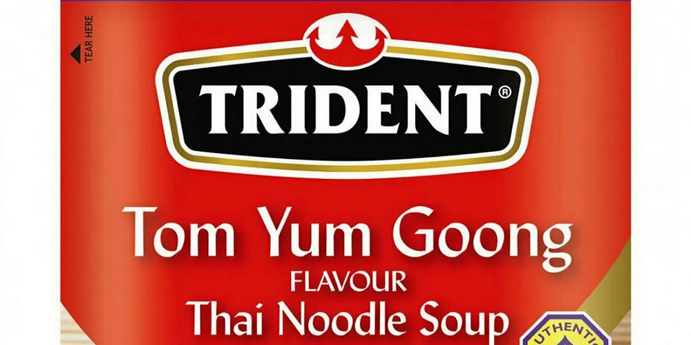 Trident Foods said its Tom Yum Goong Thai Noodle Soup is one example of its use of its trademark as it relates to seafood.