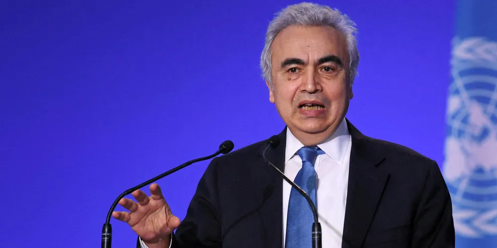 IEA executive director Fatih Birol speaking at the UN's climate summit in Glasgow, Scotland, last year.