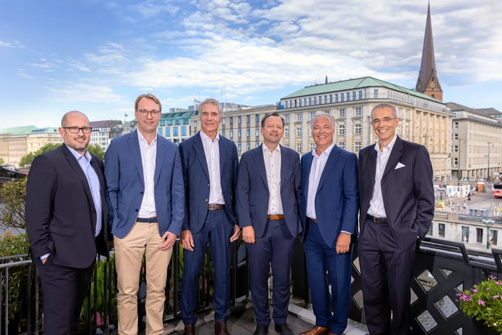 Directors from Fram Insurance Brokers and Marine Assekuranz in Hamburg.