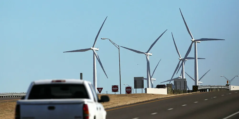 A wind farm in Colorado City, north-central Texas.