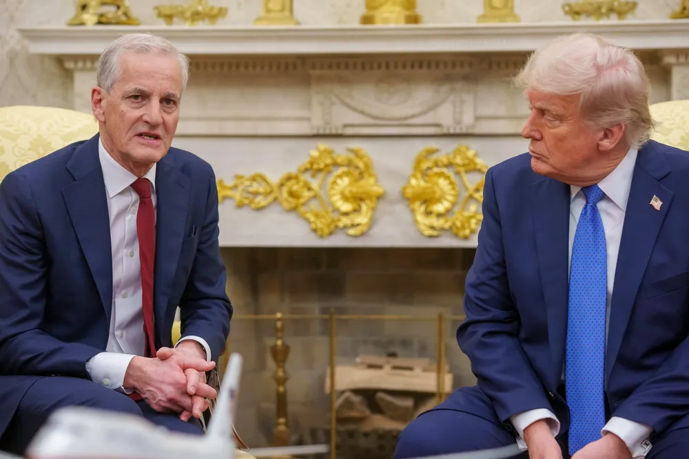 Statsminister Jonas Gahr Støre på besøk hos Donald Trump. Gir det flere resultater en hyggelige ord?