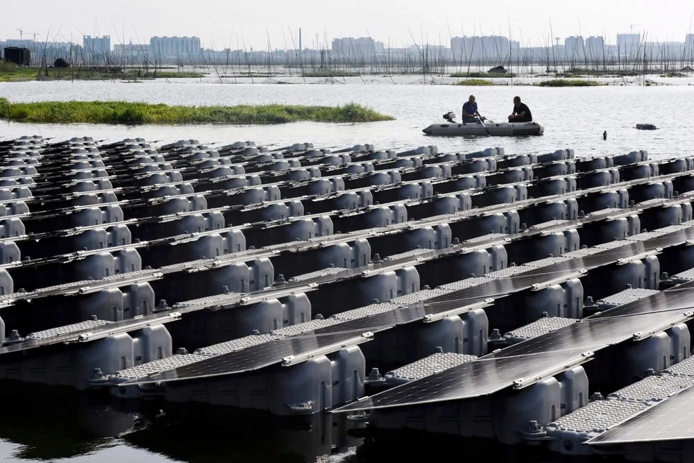 The International Energy Agency estimates that China more than doubled its solar generation capacity.