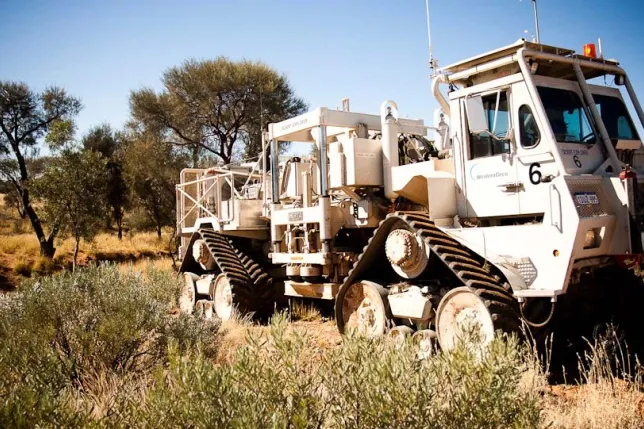 Onshore Cooper basin: one of WesternGeco’s low impact seismic vibroseis vehicles