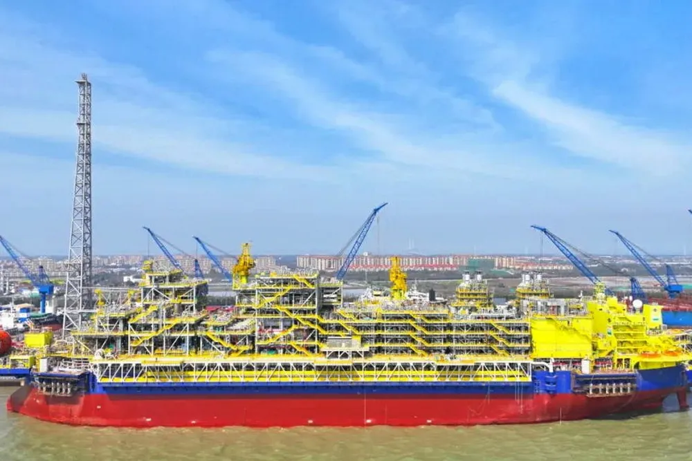 Ready for action: the Maria Quiteria FPSO will soon be towed away for first oil in September in Brazil
