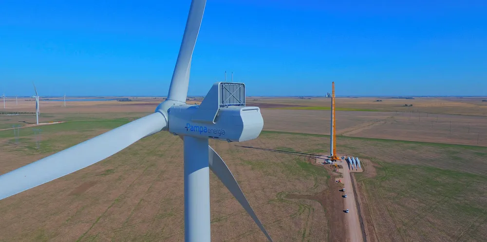 Pampa Energia's Corti wind farm in Bahia Blanca, Buenos Aires province