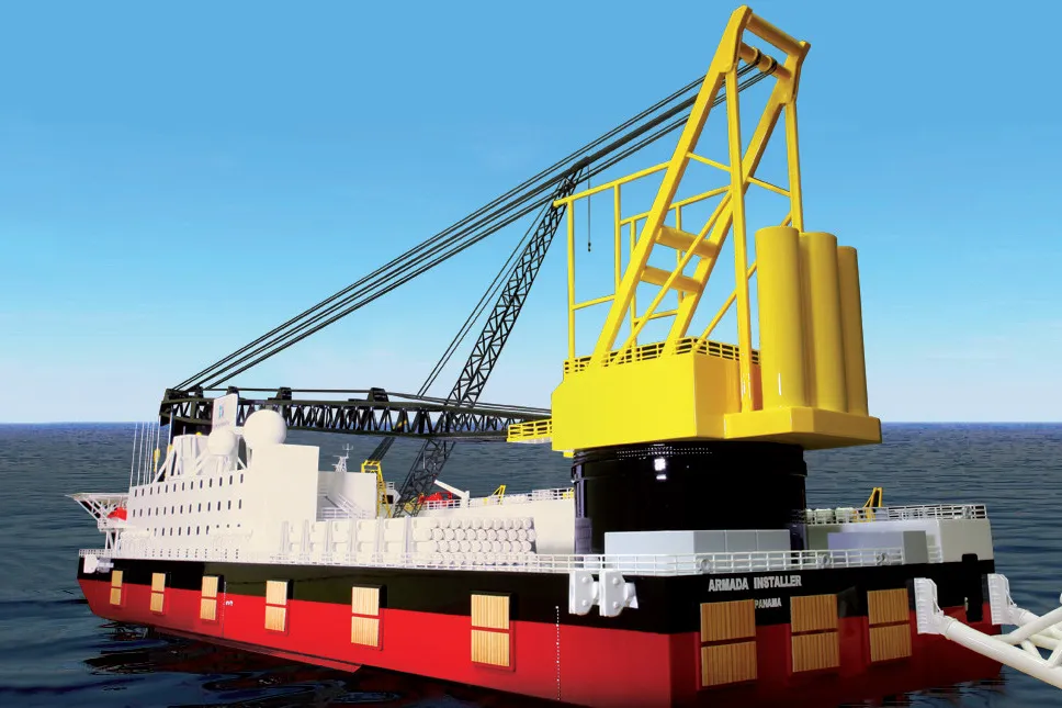 Unique: The Armada Installer, one of only two derrick pipelay barges in the Caspian Sea.