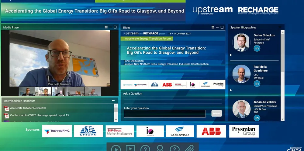 Paul de la Guérivière, CEO of BW Ideol speaks on the panel.