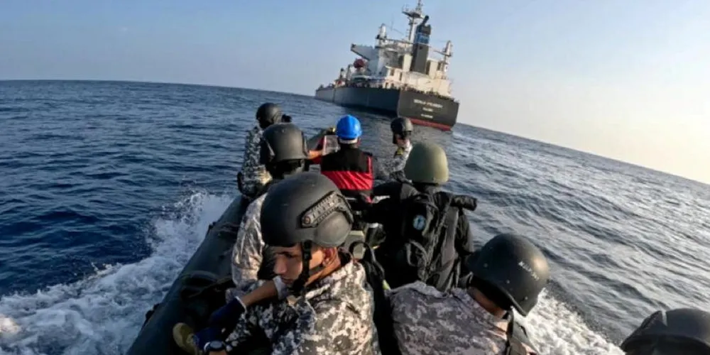 An Indian Navy team in action in the Gulf of Aden.
