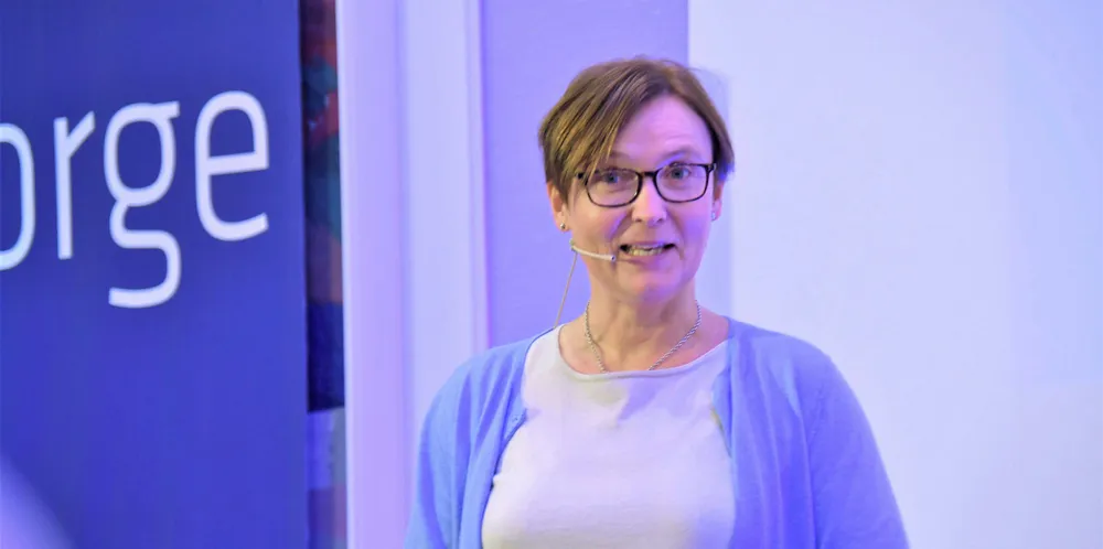 LÆRINGSPLATTFORM: Kristin Reitan, næringspolitisk rådgiver i Energi Norge, lanserte Digin Community sammen med Digital Norway.