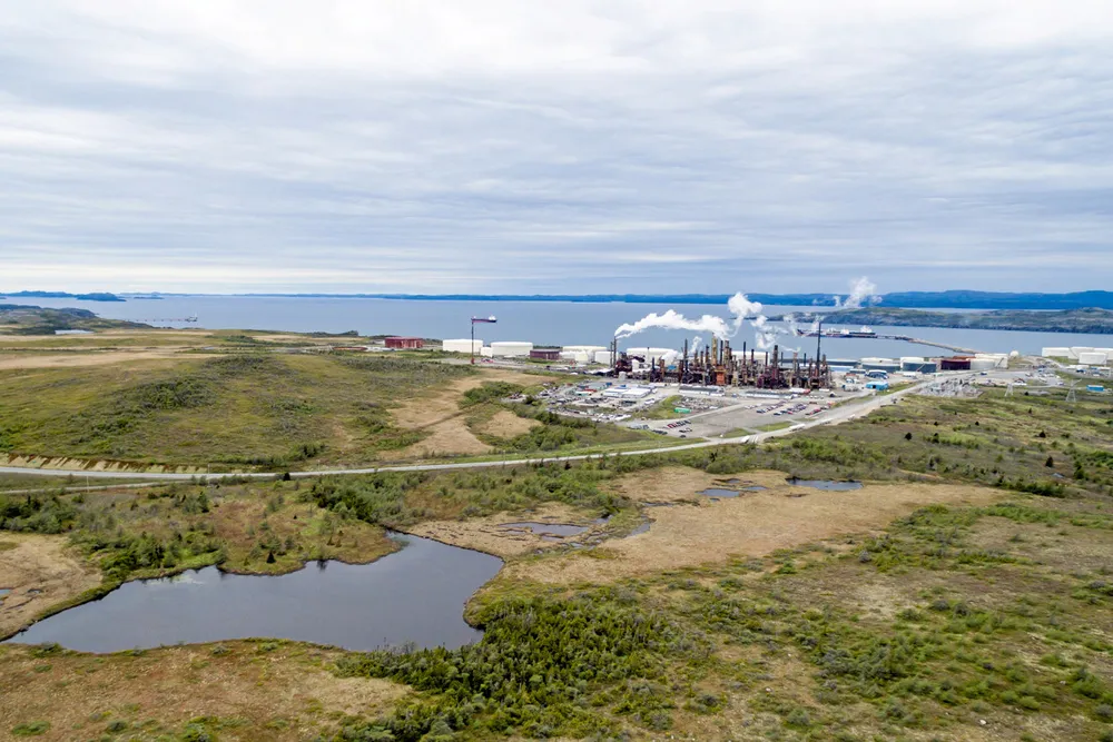 Biorefinery owned by Braya Renewable Fuels' in Come by Chance, Newfoundland, which has expressed interest in buying green hydrogen from the nearby Toqlukuti’k project.