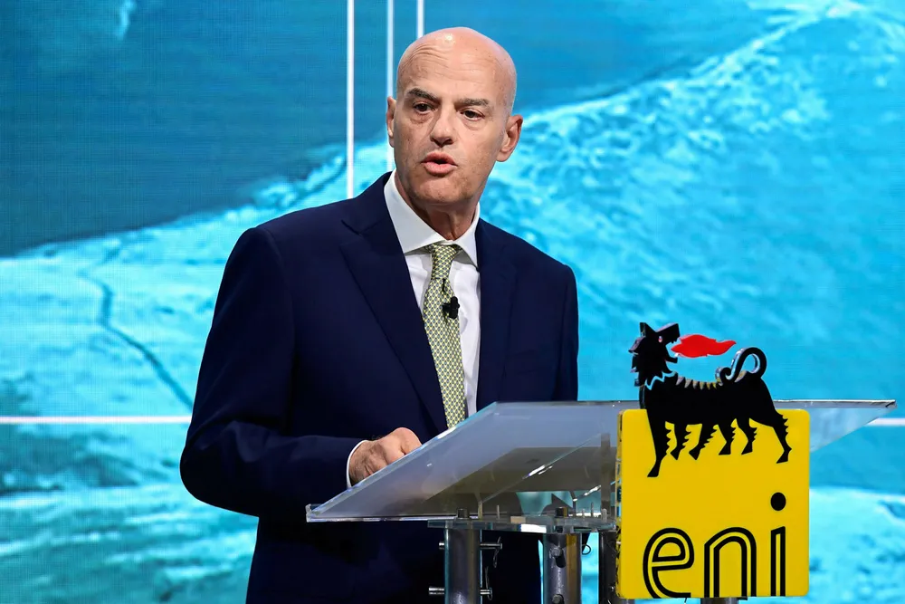 Campaign: Eni chief executive Claudio Descalzi