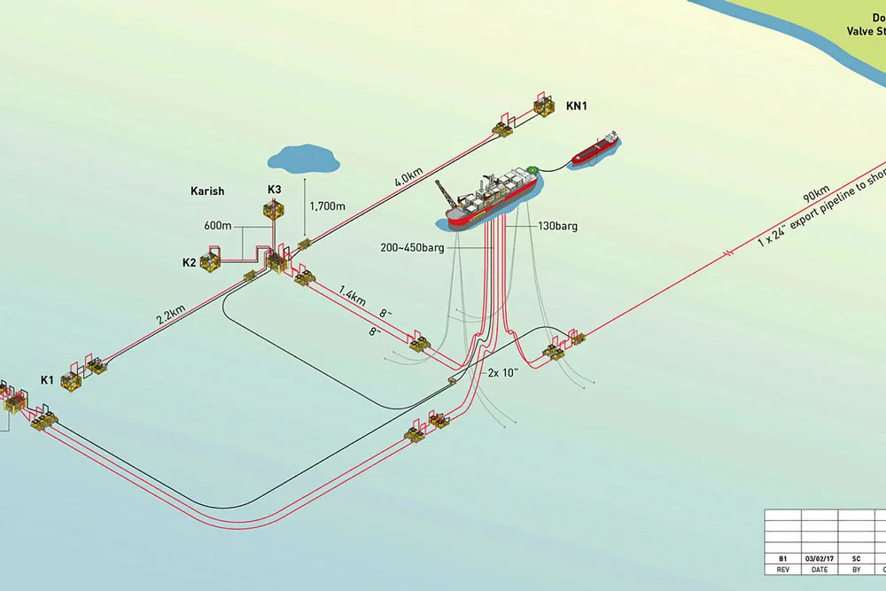 Karish-Tanin field layout