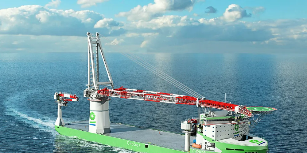 The new technique will use DEME-GeoSea’s next-generation Orion installation ship. Pic: DEME