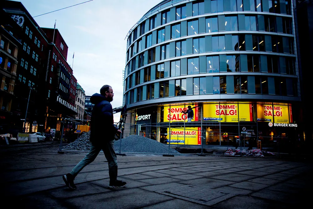 På utsalget til G-sport i Oslo sentrum er det tømmesalg.