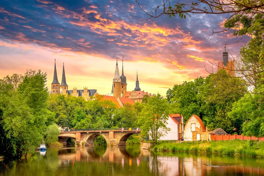 A view of the town of Merseburg, Saxony-Anhalt.
