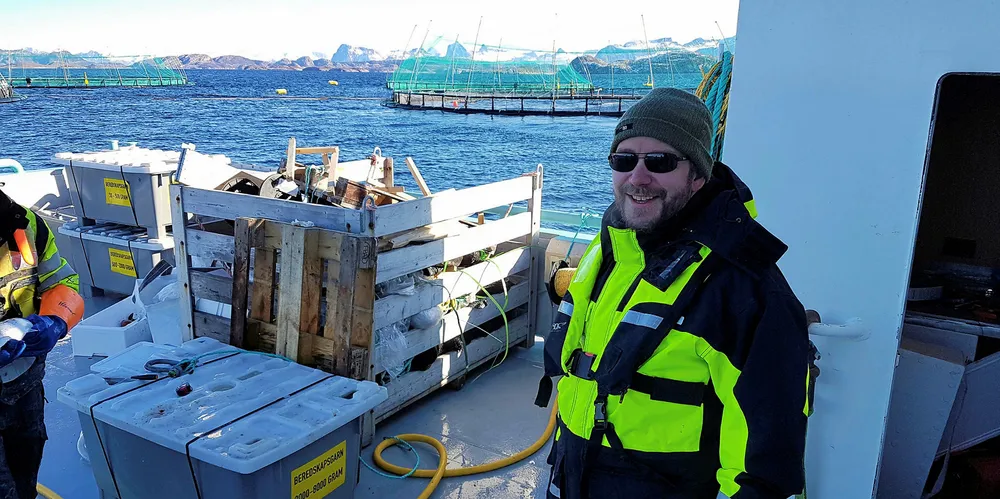 Alf Gøran Knutsen i Kvarøy Fiskeoppdrett.