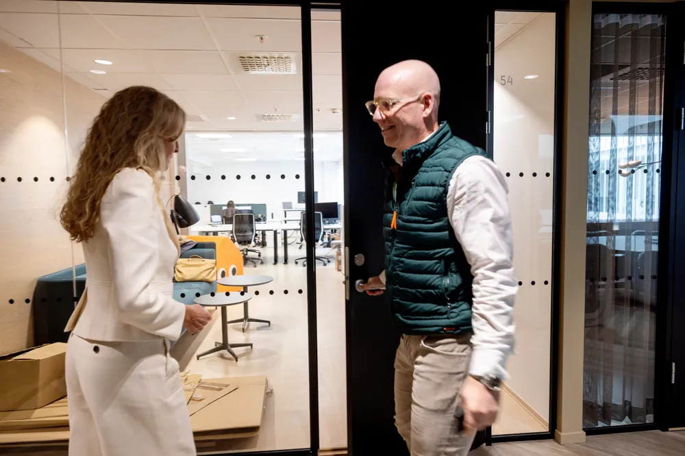 Hjem.no-sjef Rune Paulseth og styreleder Grethe Meier vil bygge opp meglerbransjens Finn-utfordrer fra nytt hovedkvarter på Aker Brygge.