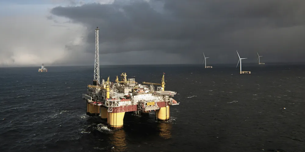 A rendering of WindGrid mobile offshore wind units.