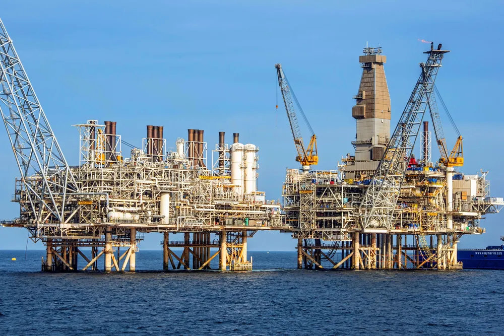 The central Azeri platform in the Azeri-Chirag-Gunashli (ACG) complex offshore Azerbaijan.