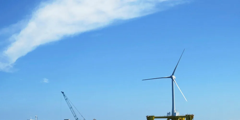 The floating wind prototype off Fukushima, Japan.