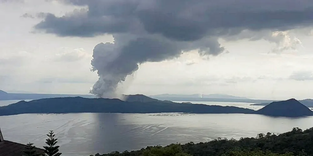 Taal Volcano eruption.