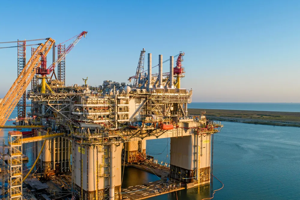 Final prep: BP's Argos FPU at Kiewit Offshore Services fabrication yard in Ingleside, Texas