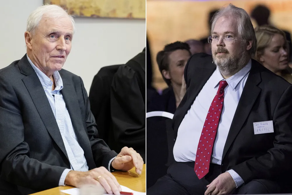Sakkyndige vitner i Wilhelmsen-rettssaken: Professor emeritus Thore Johnsen ved NHH og Arctic-partner Jon Gunnar Pedersen. Bildene er tatt i andre anledninger.