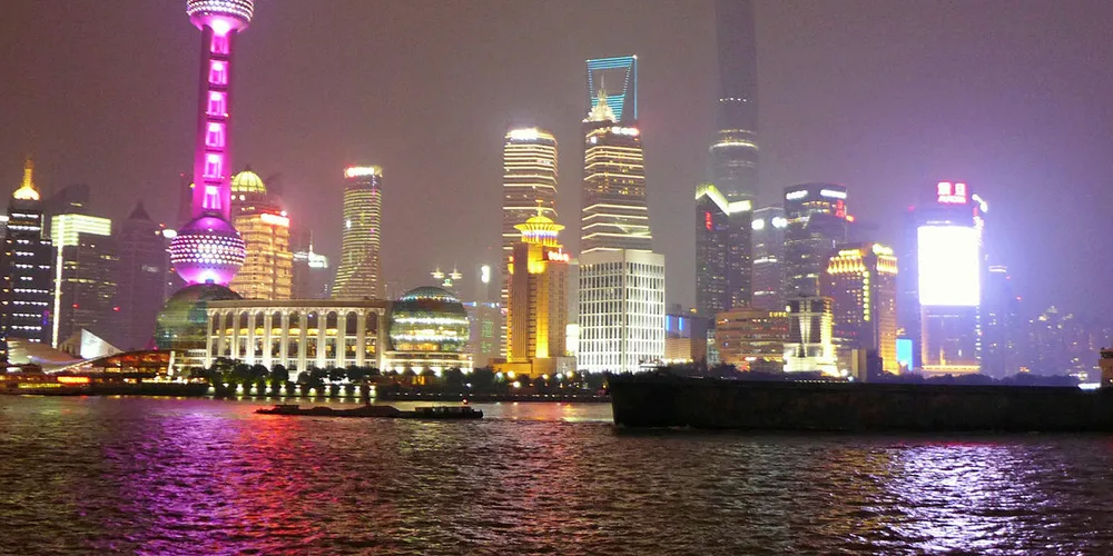 Shanghai skyline.