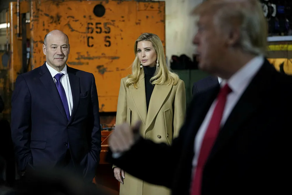 Gary Cohn nådde ikke gjennom til president Donald Trump, noe han tok konsekvensen av og sa opp jobben. I midten presidentens datter Ivanka Trump. Foto: Mangel Ngan/AFP/Getty/NTB Scanpix