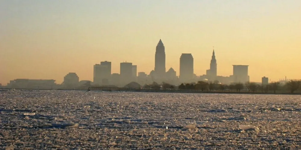 Cleveland seen from Lake Erie.
