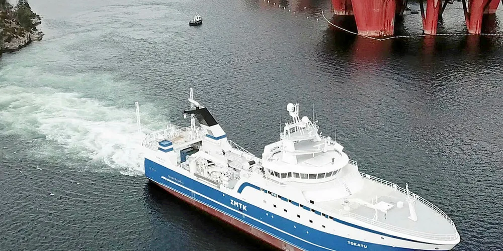 Fishing vessel Tokatu, owned by Sealord.
