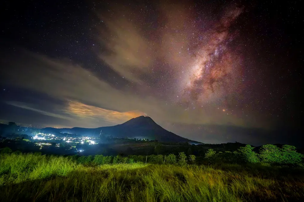 Stunning: dawn view of Mount Sinabung on the Indonesian island of Sumatra