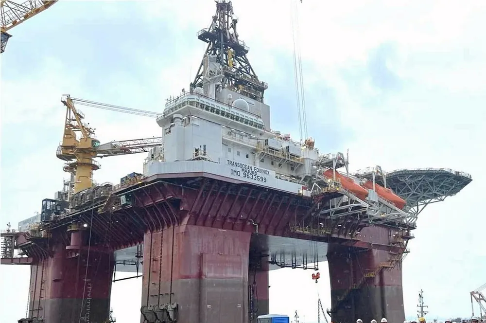 The semisub Transocean Equinox.