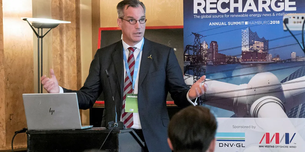 Vattenfall's Gunnar Groebler speaks at Recharge's Thought Leaders Summit, Literaturhauscafe, Hamburg 2018