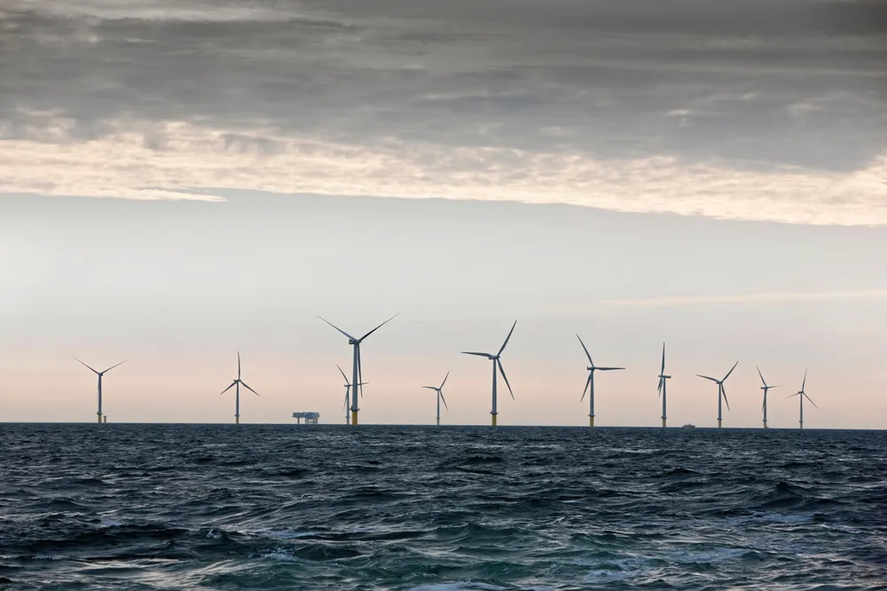 Vattenfall sin havvindpark Horns Rev 1 utenfor vestkysten av Jylland.
