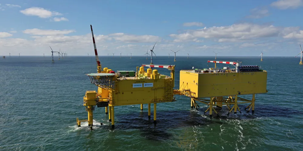 TenneT HelWin alpha and beta platforms in the North Sea