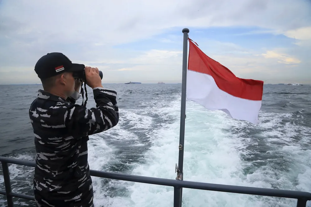 An Indonesian marine offshore Batam Island, Indonesia.