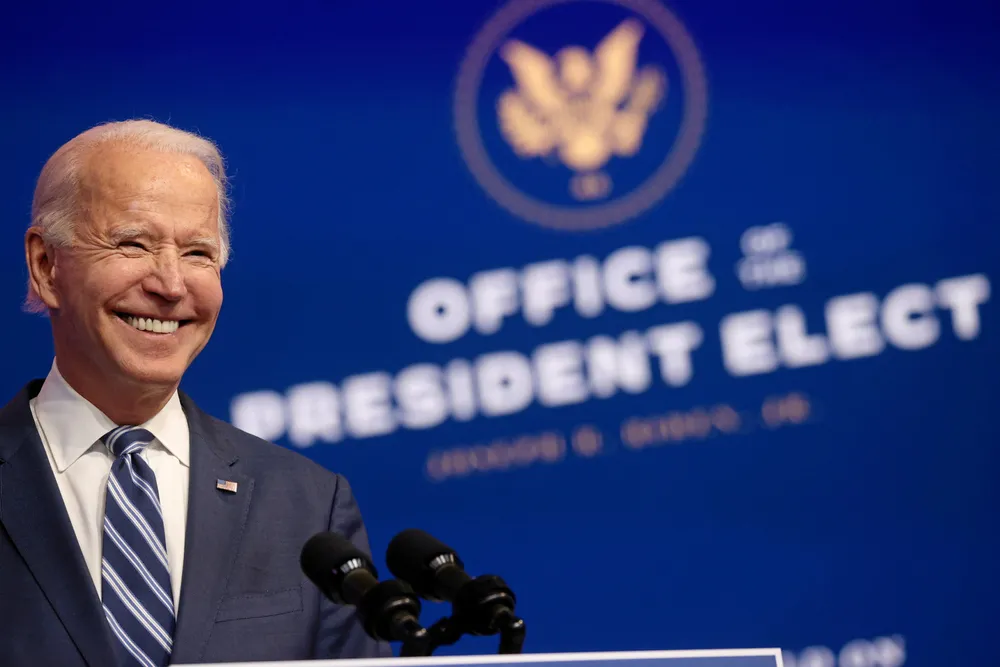 All smiles: US President-elect Joe Biden