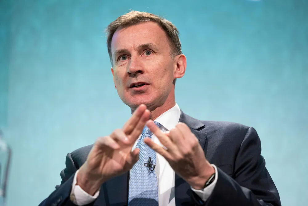 UK chancellor of the exchequer Jeremy Hunt.